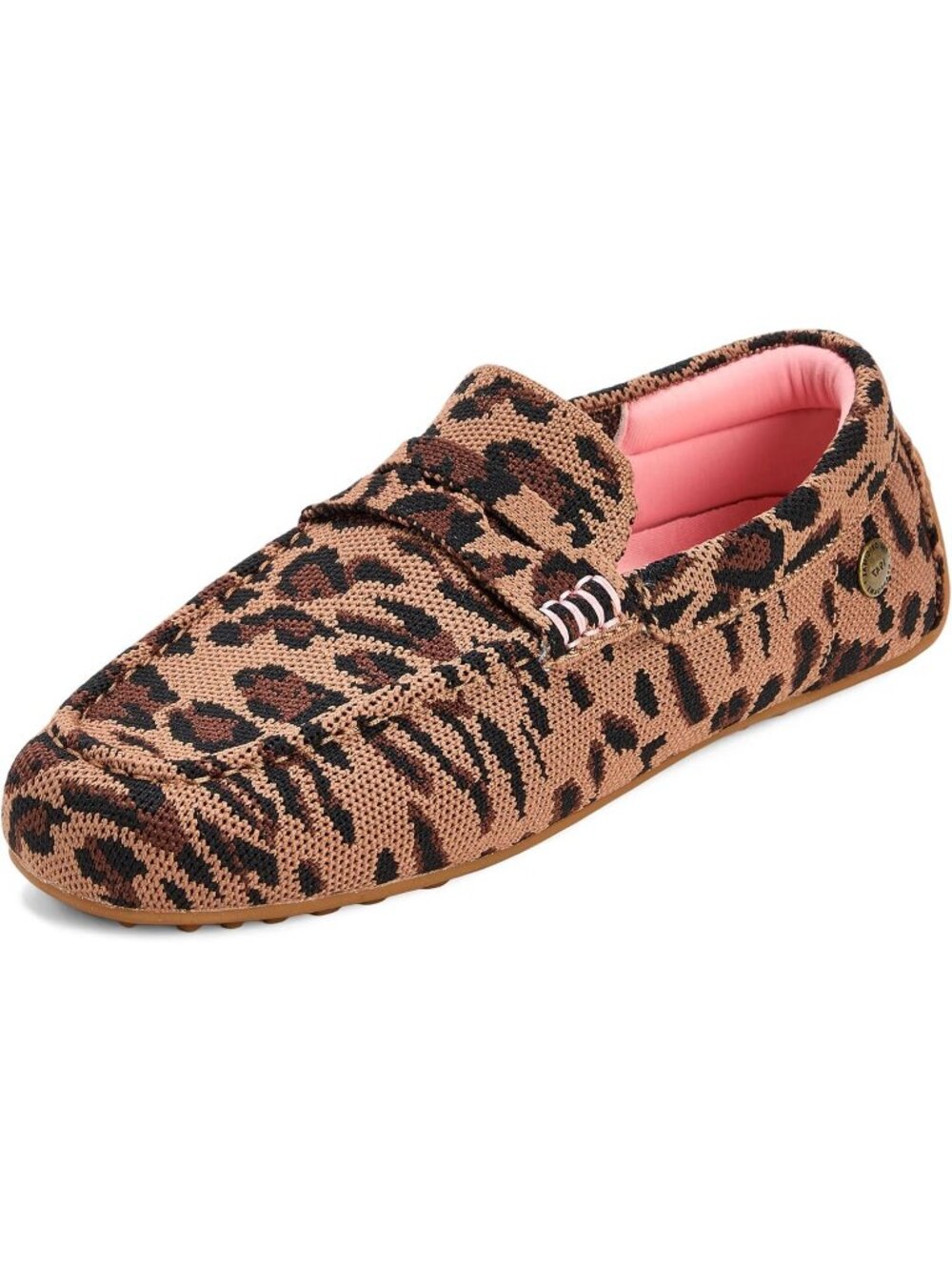 Women's Leopard Closed Toe Dear Foam Slip On Hazel Loafer Slipper Shoe